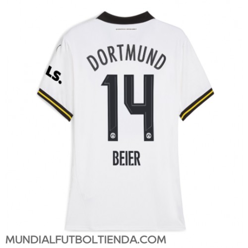 Camiseta Borussia Dortmund Maximilian Beier #14 Tercera Equipación Replica 2024-25 para mujer mangas cortas